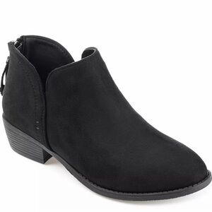 Journee Collection Black Synthetic Ankle Bootie 12W